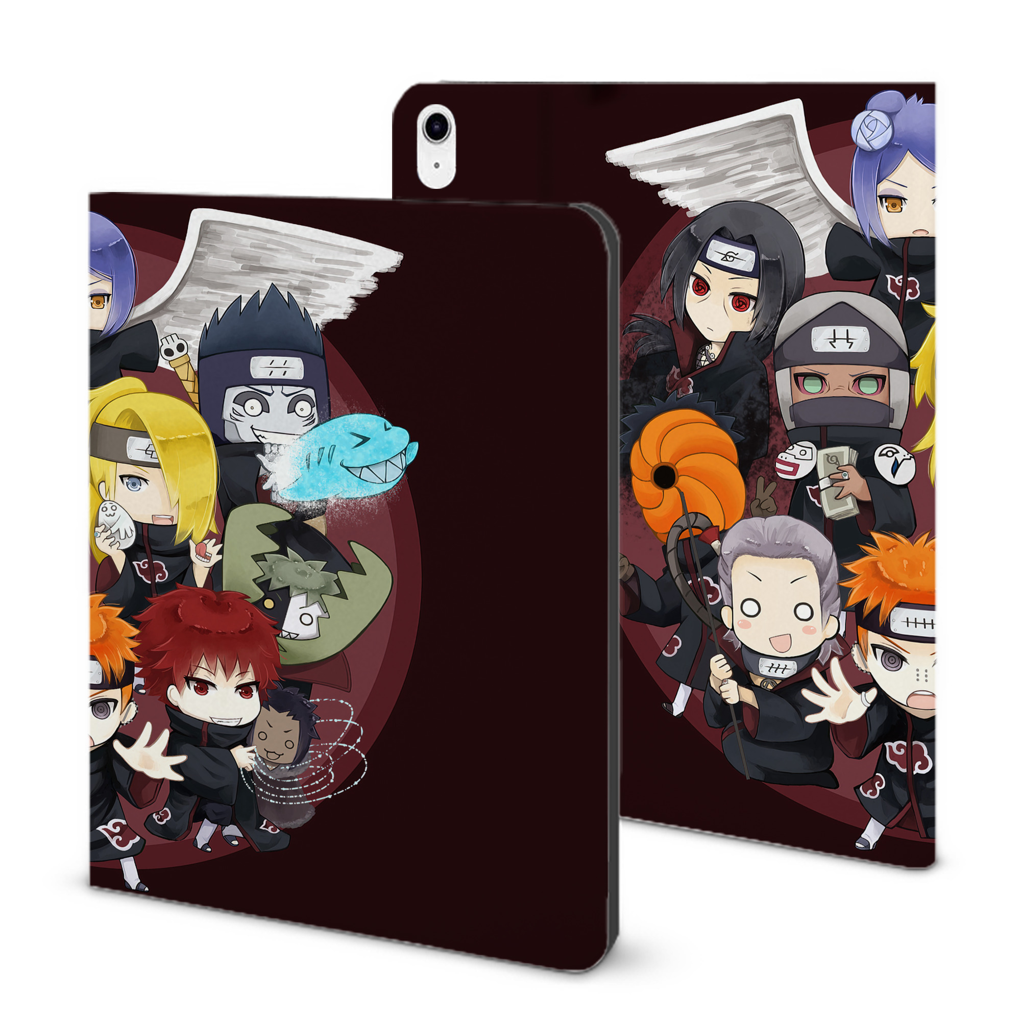 （画像用） NARUTO -ナルト- NARUTO -ナルト- 疾風伝 IPad ケース ブック型 PUレザー TPU 耐衝撃 軽量 薄型 ペン収納なし 全面保護 IPad 各モデル対応